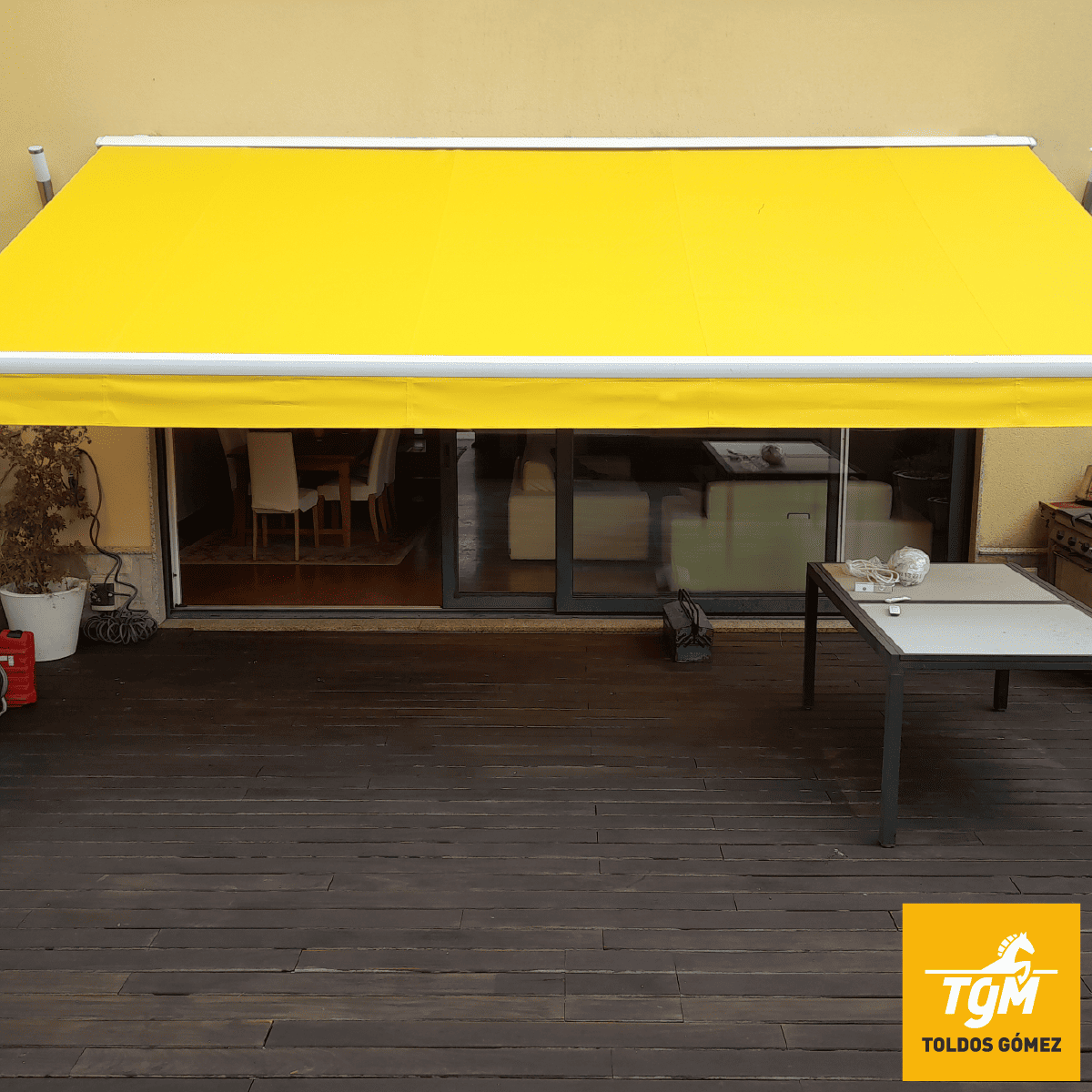 TOLDO AMARILLO LISO TOLDOS GÓMEZ