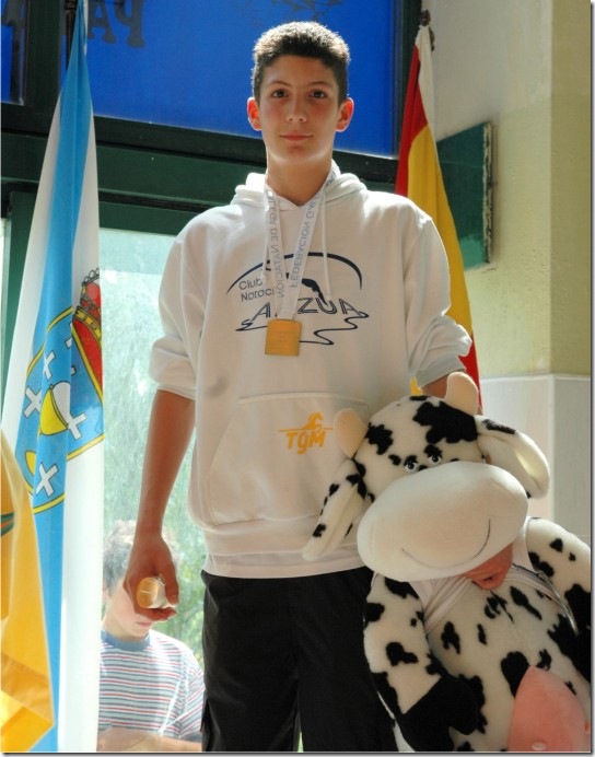 Óscar Gómez Gil, campeón gallego alevín de 100m libres